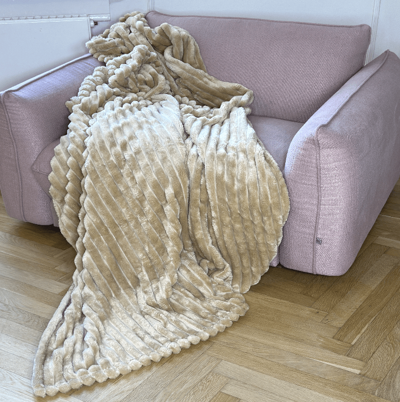 Luxus Fleece plaid i Beige (150x200cm) Plaid otherstuff
