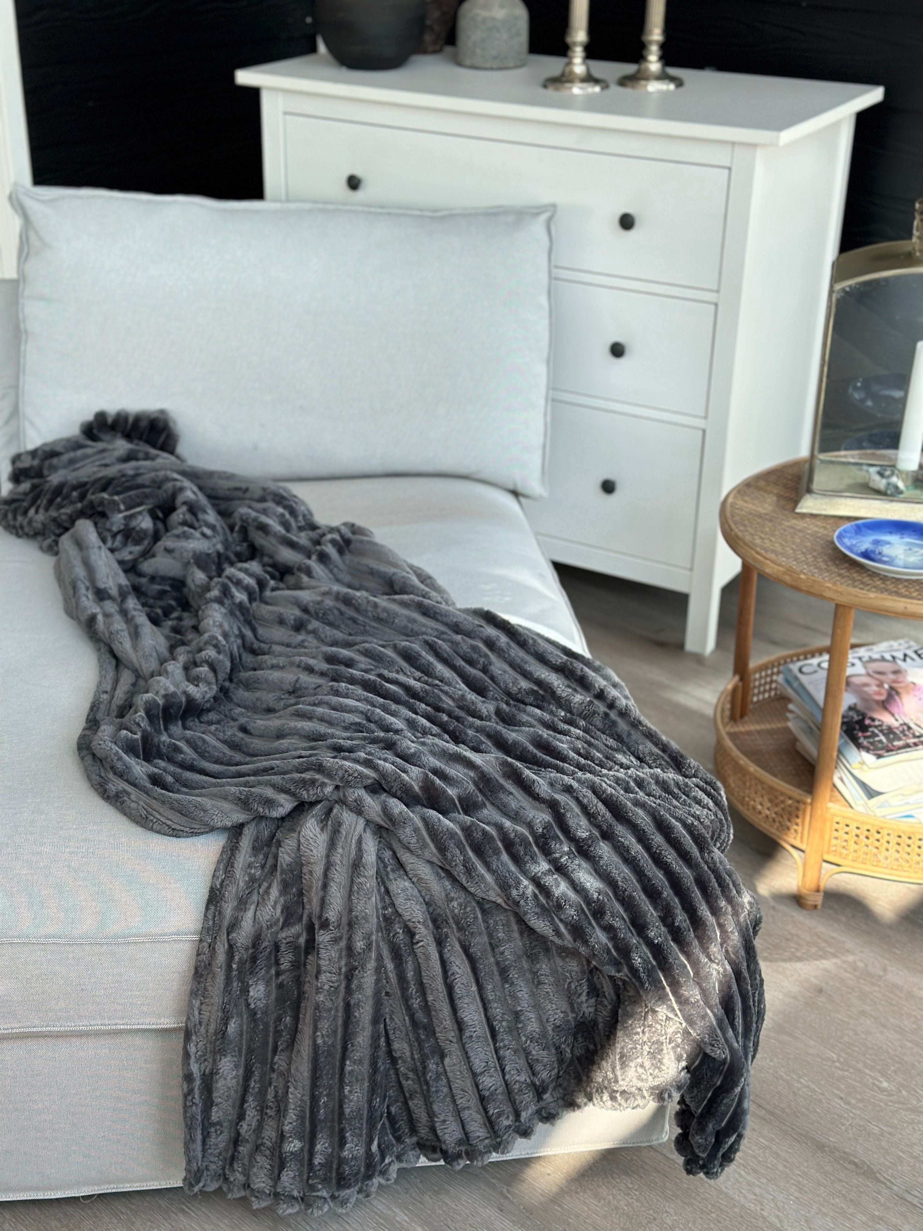 Luxus Fleece plaid i grå (150x200cm) Plaid Otherstuff