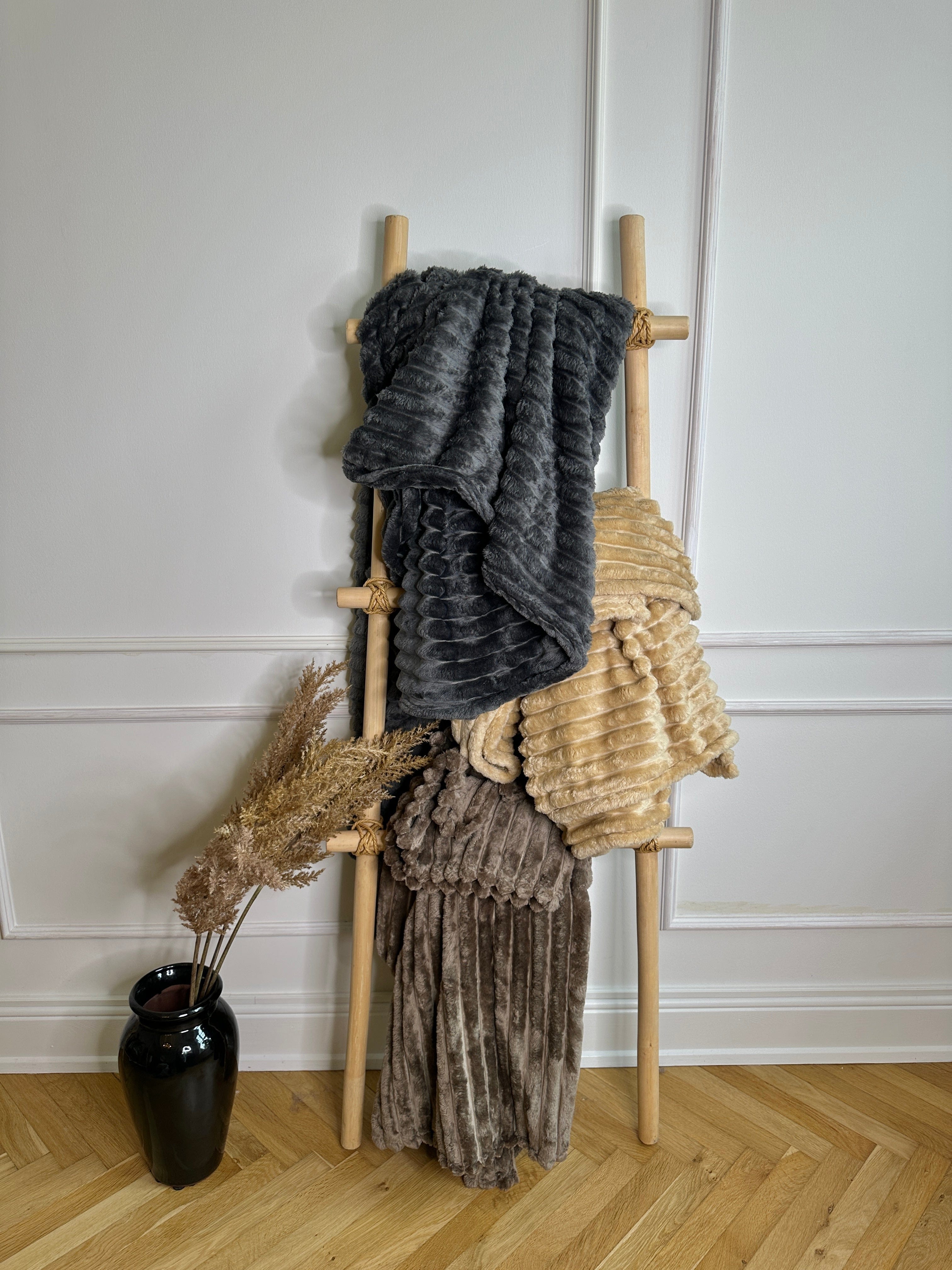 Luxus Fleece plaid i grå (150x200cm) Plaid Otherstuff