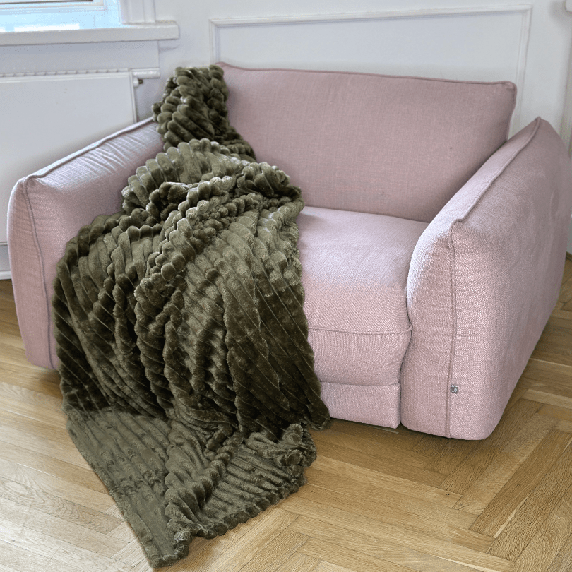 Luxus Fleece plaid i grøn (150x200cm) Plaid Otherstuff