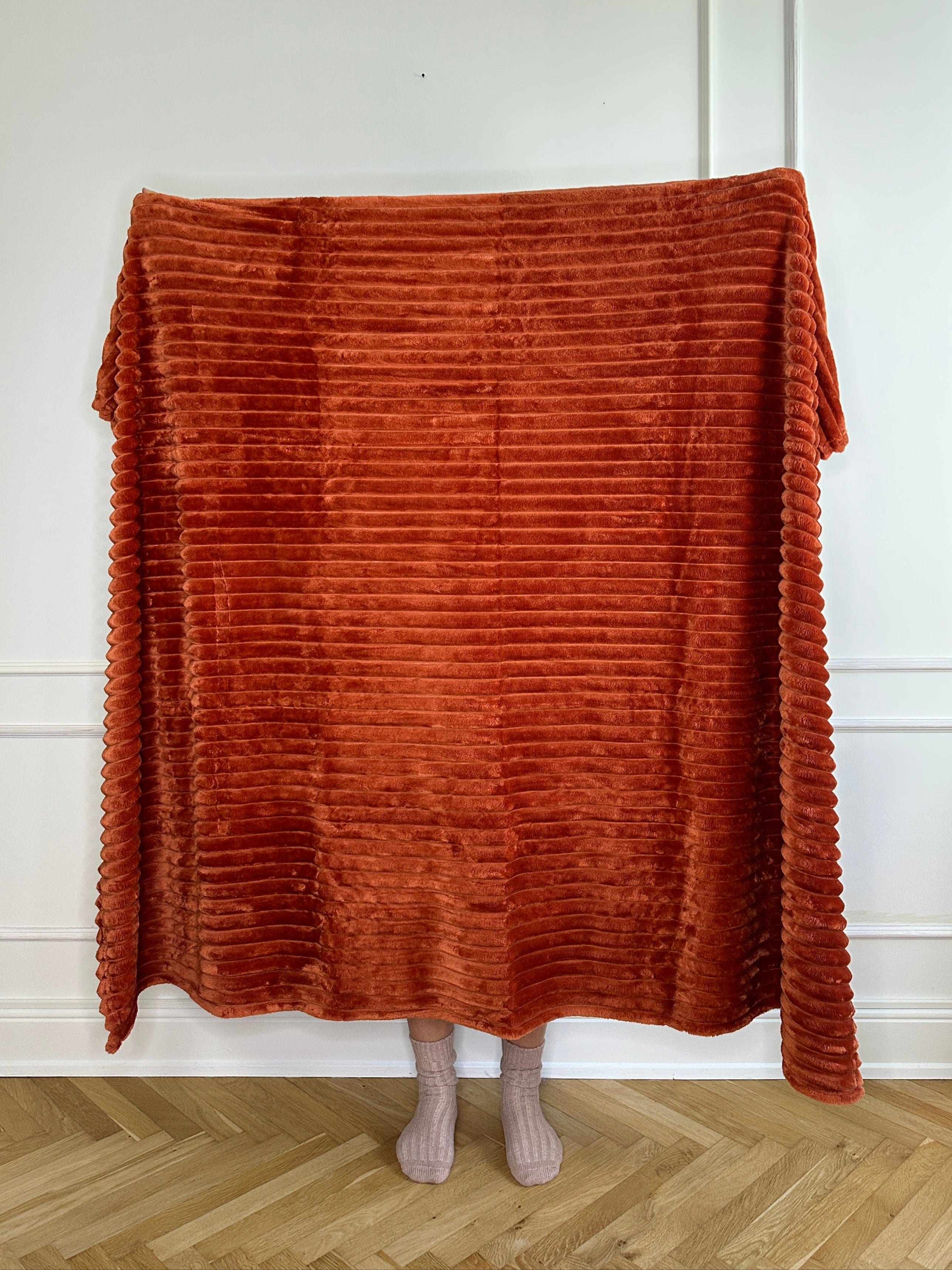 Luxus Fleece plaid i Orange (150x200cm) Plaid Otherstuff