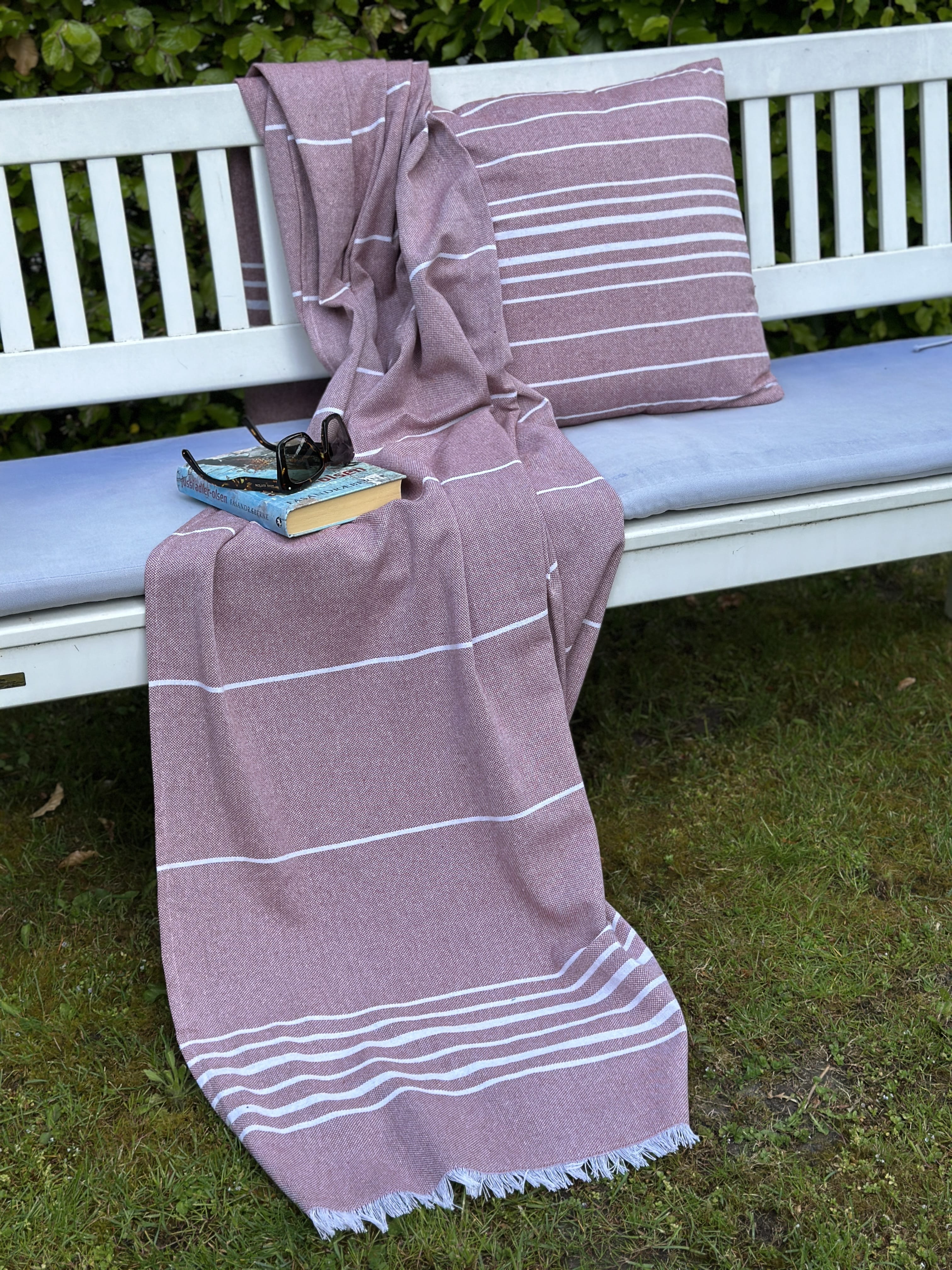 Sommerplaid i bomuld - Terracotta Tiseco
