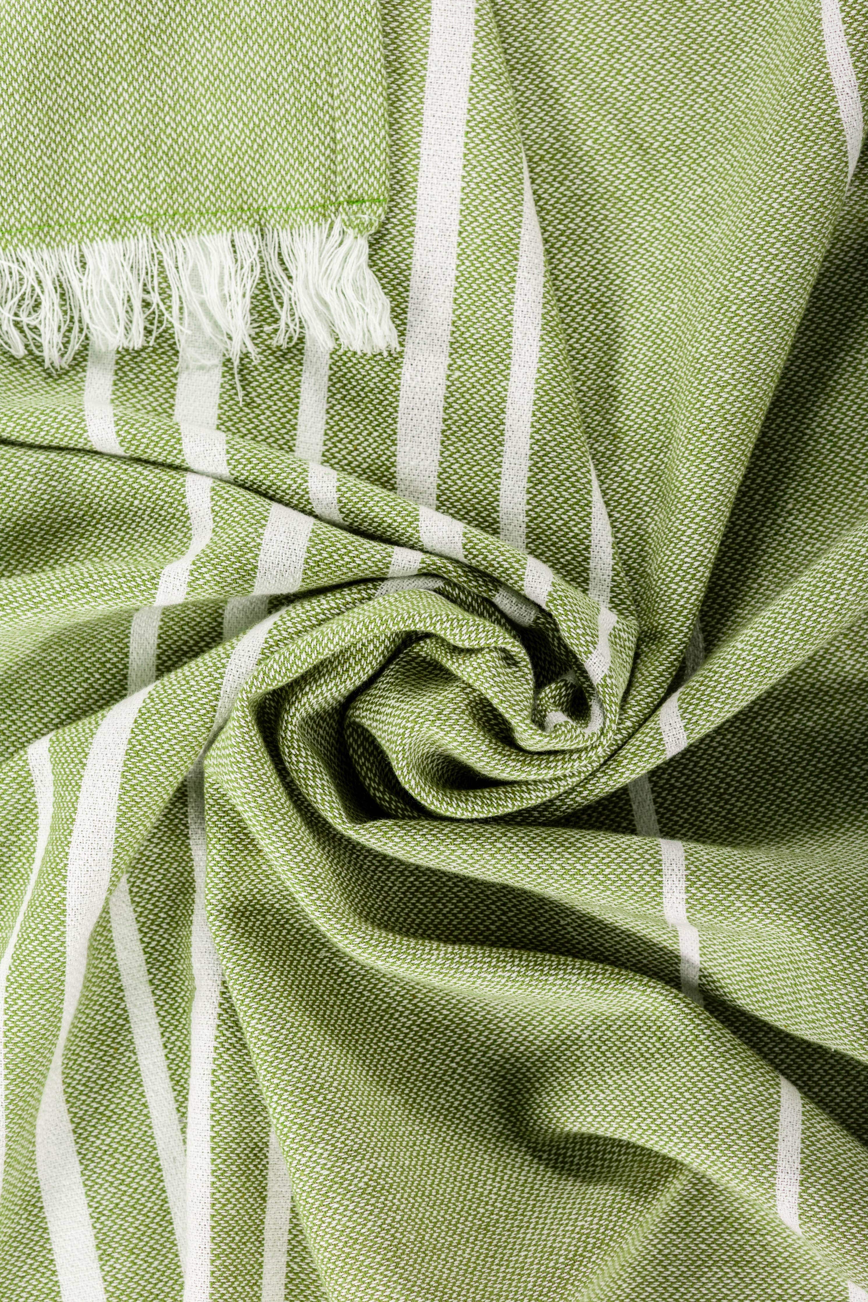 Sommerplaid SOLENE - 150x200 cm: Grøn Tiseco