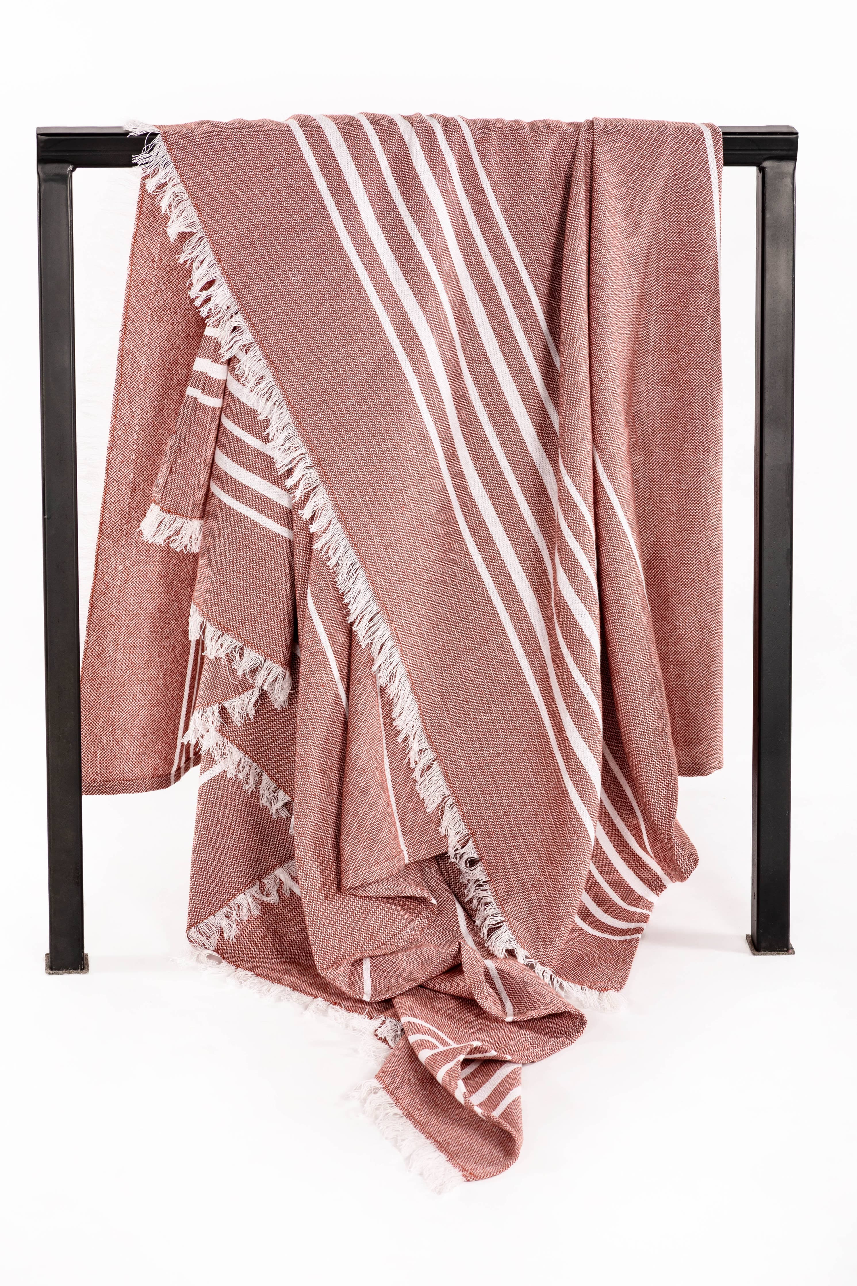 Sommerplaid SOLENE - 150x200 cm: Terracotta Tiseco