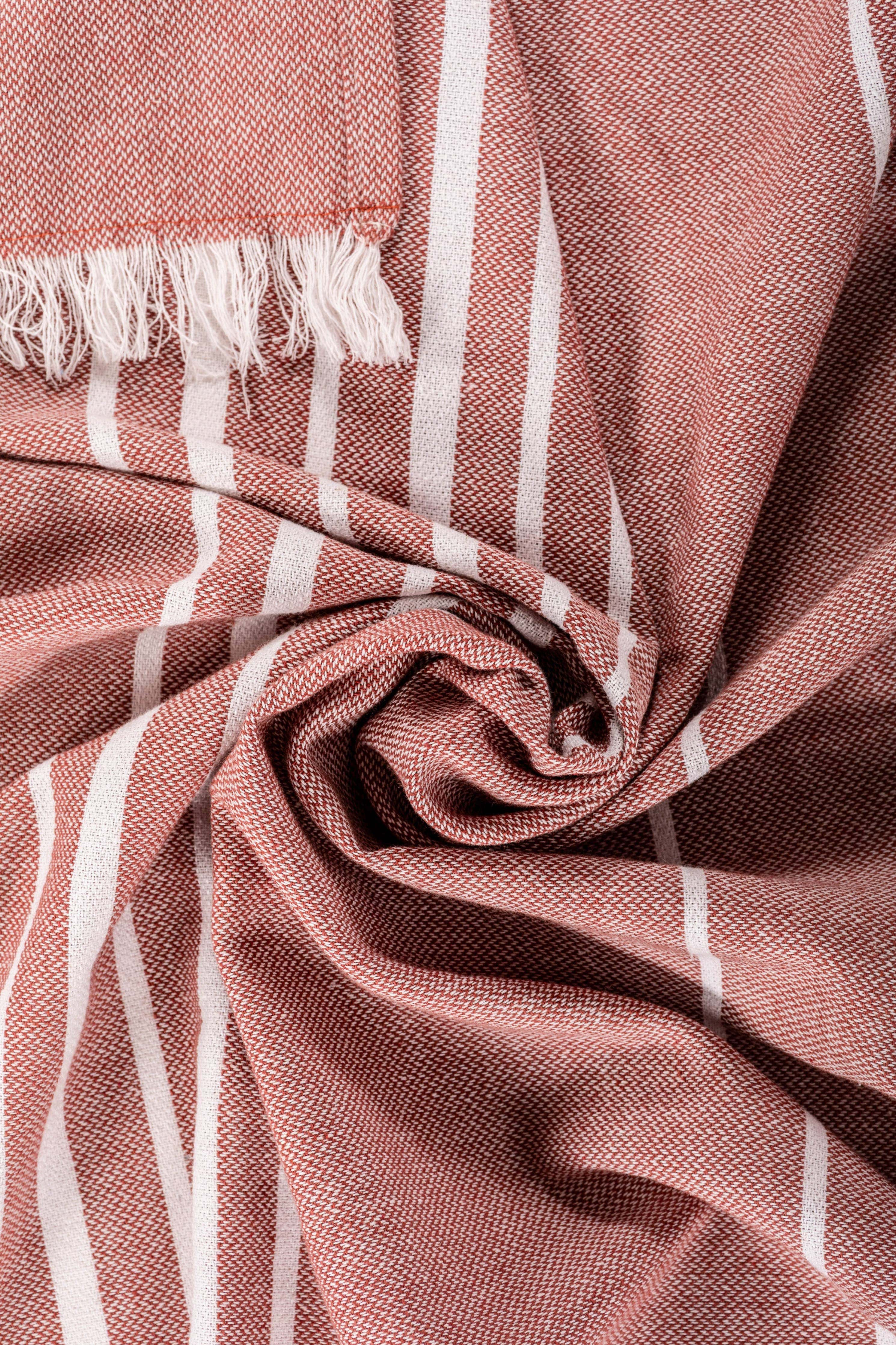 Sommerplaid SOLENE - 150x200 cm: Terracotta Tiseco