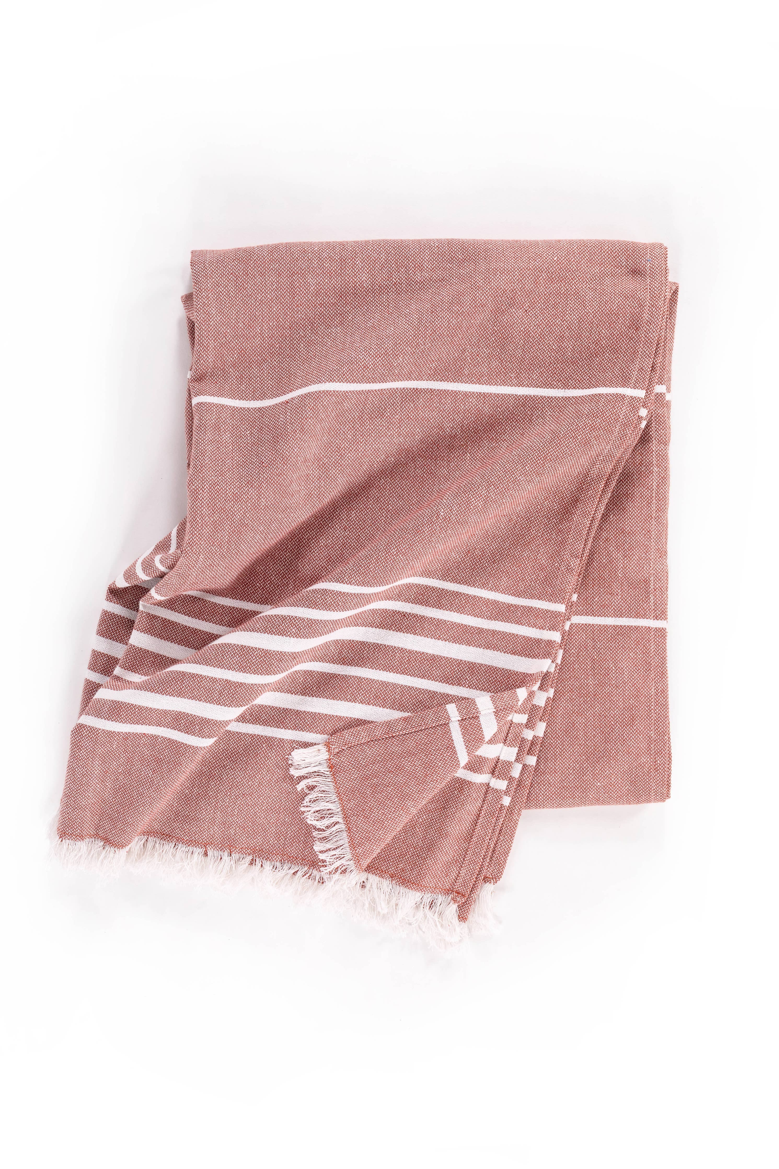 Sommerplaid SOLENE - 150x200 cm: Terracotta Tiseco