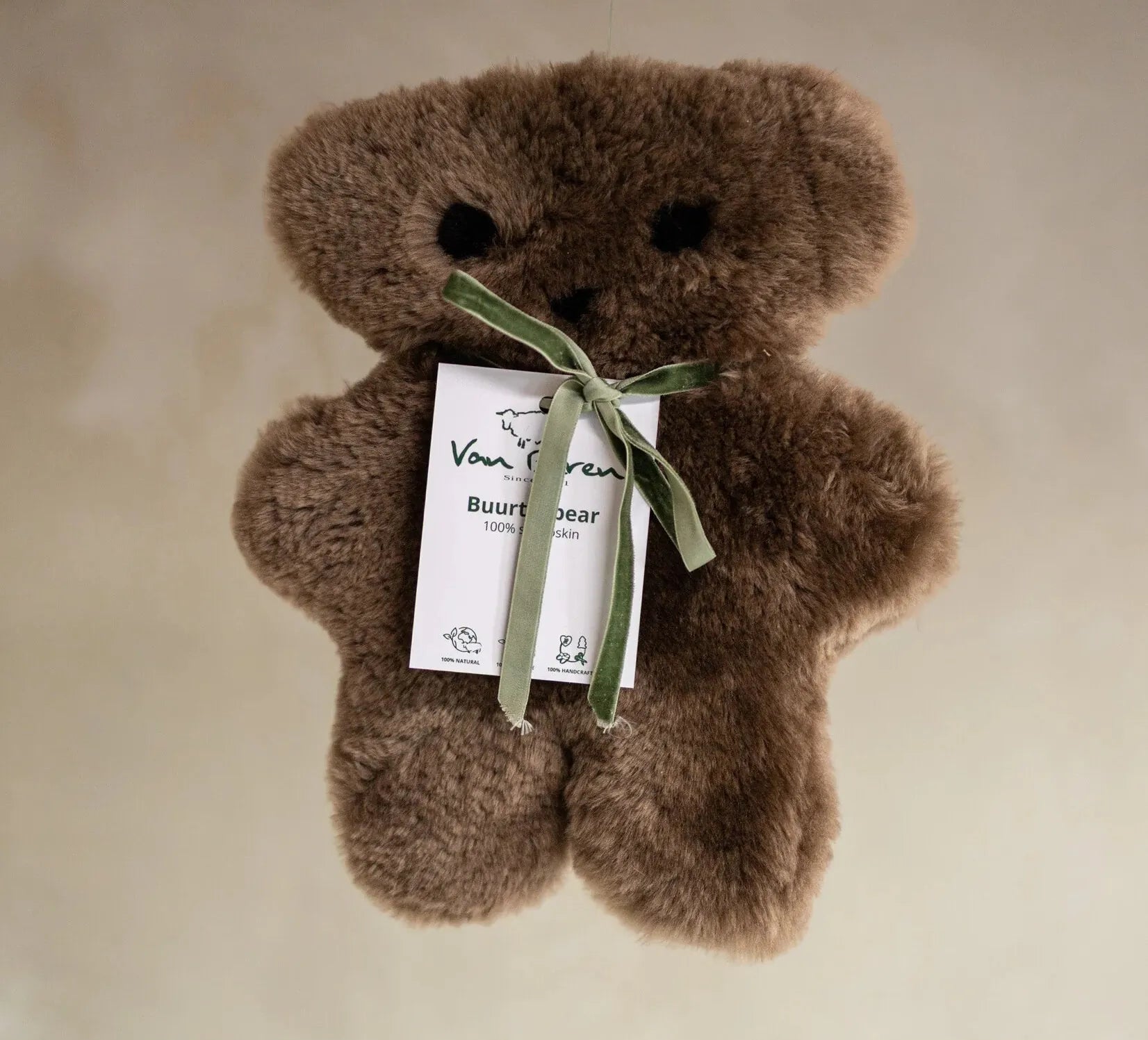 Bamse merino lammeskind - Brun Uldplaiden.dk