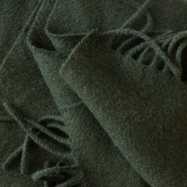 Halstørklæder i 100% irsk cashmere - Skov grøn Uldplaiden.dk