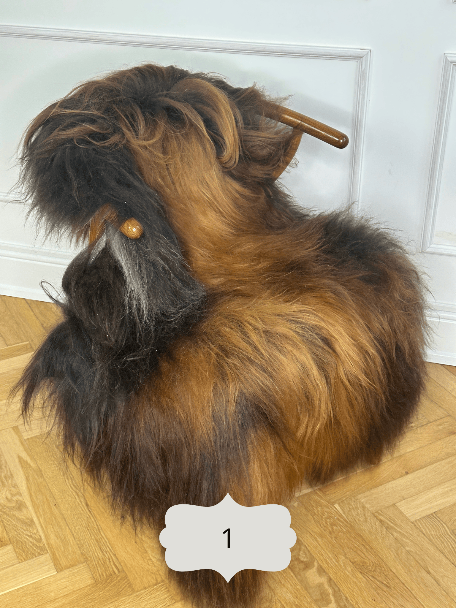 Langhåret lammeskind - Brun Uldplaiden.dk