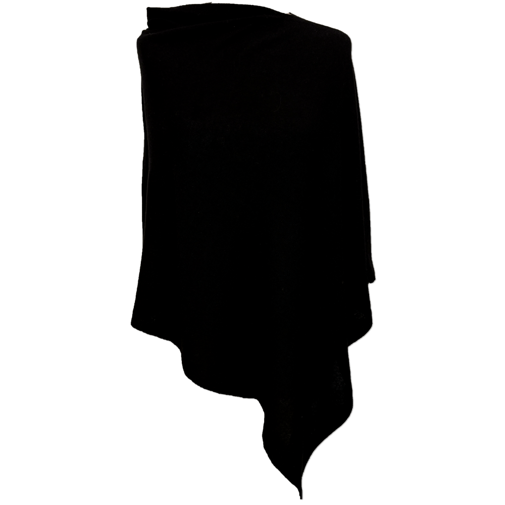Poncho i 5% cashmere - Sort Uldplaiden.dk