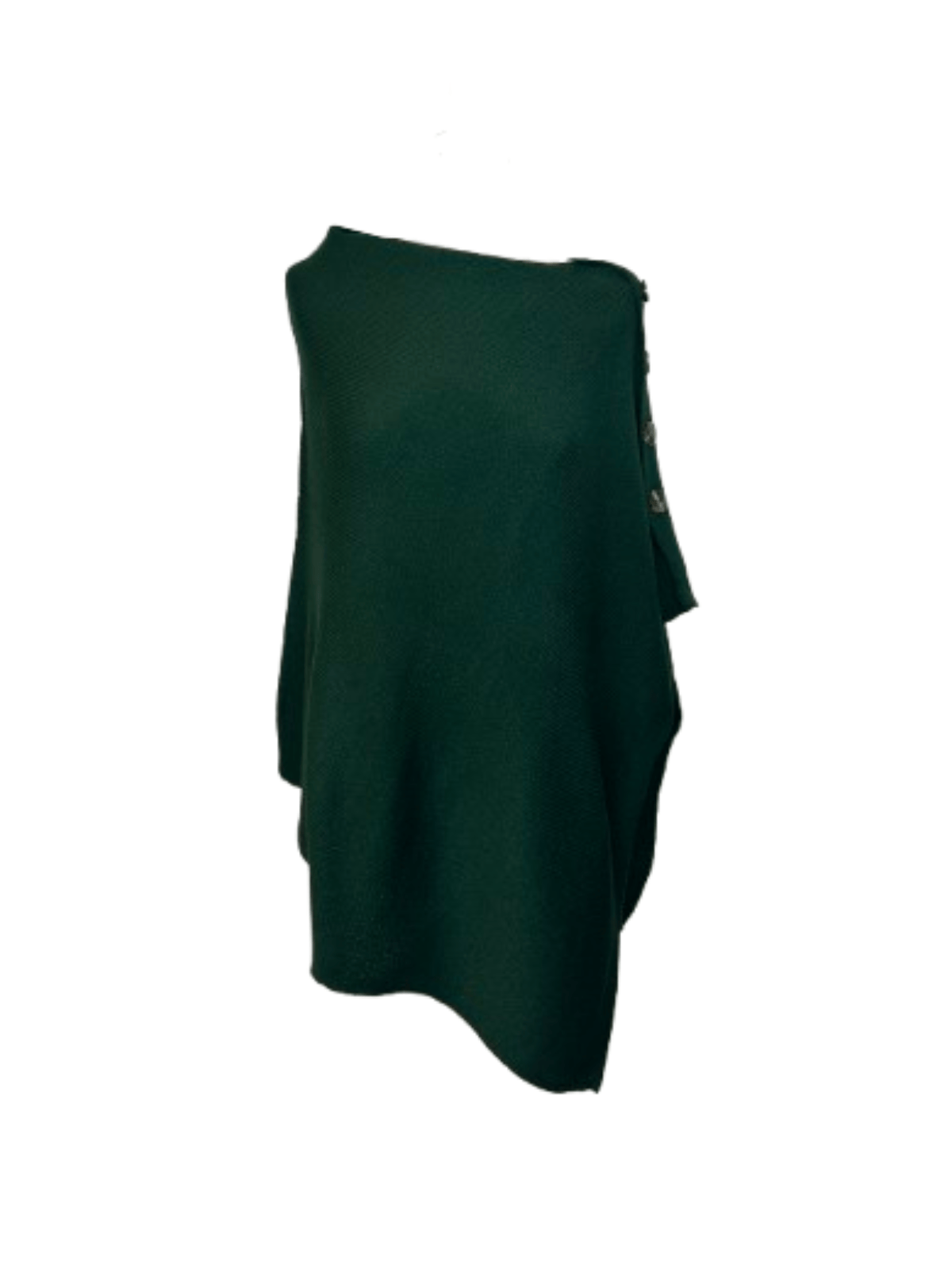 Poncho i blandet uld - Mørk navy m. lyse striber (Kopi) (Kopi) (Kopi) Uldplaiden.dk