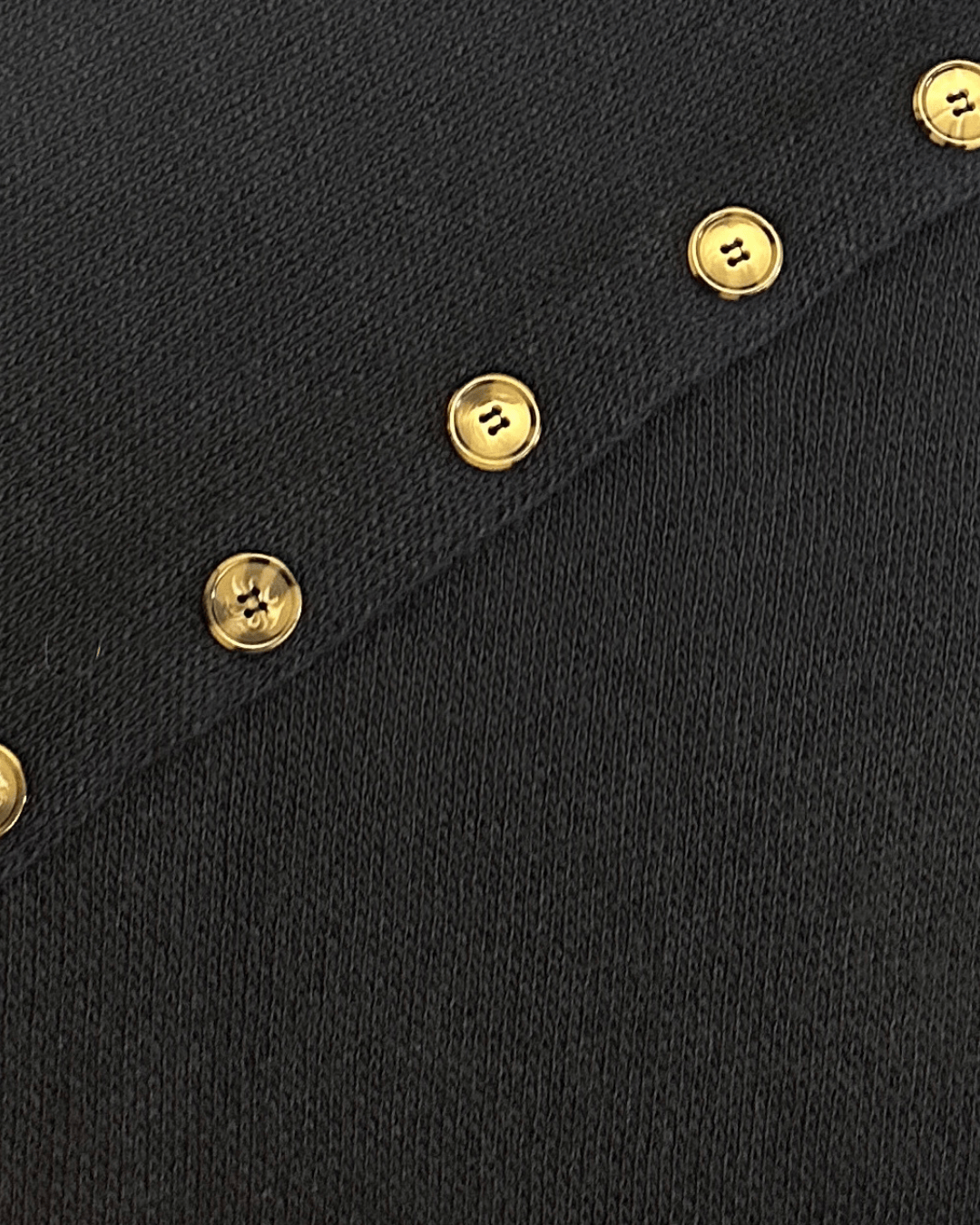 Poncho med knapper - navy Uldplaiden.dk