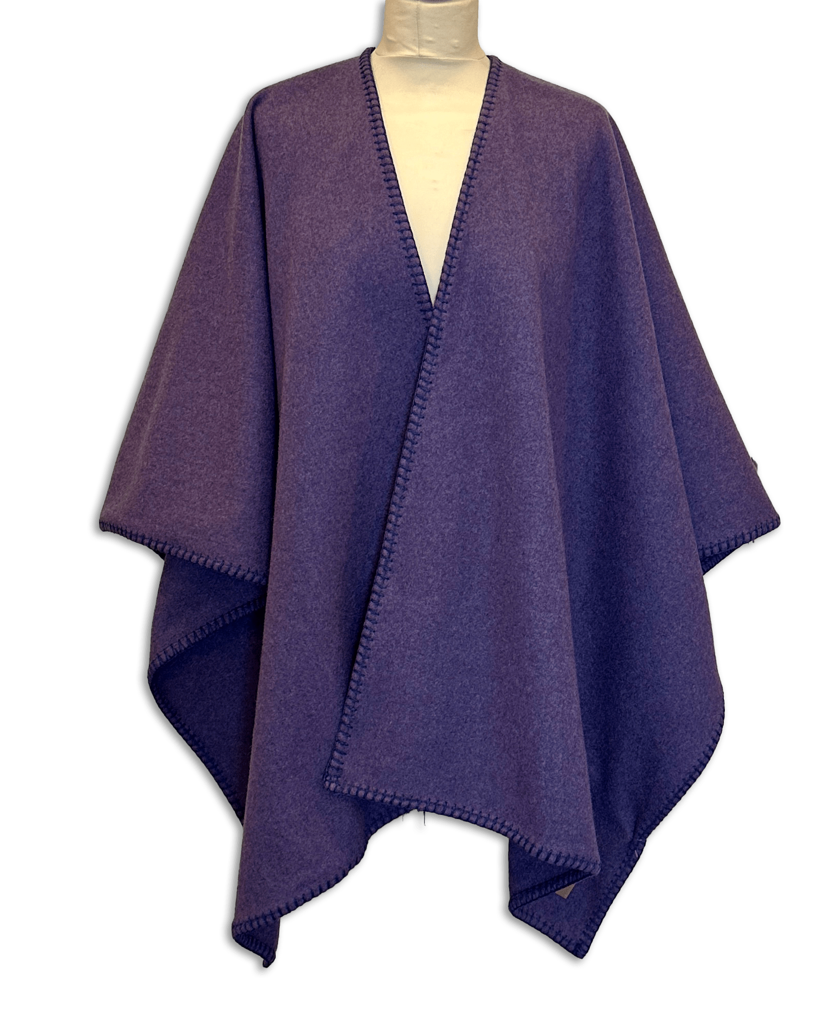 Poncho i 100% merinould - Lilla Poncho Uldplaiden.dk