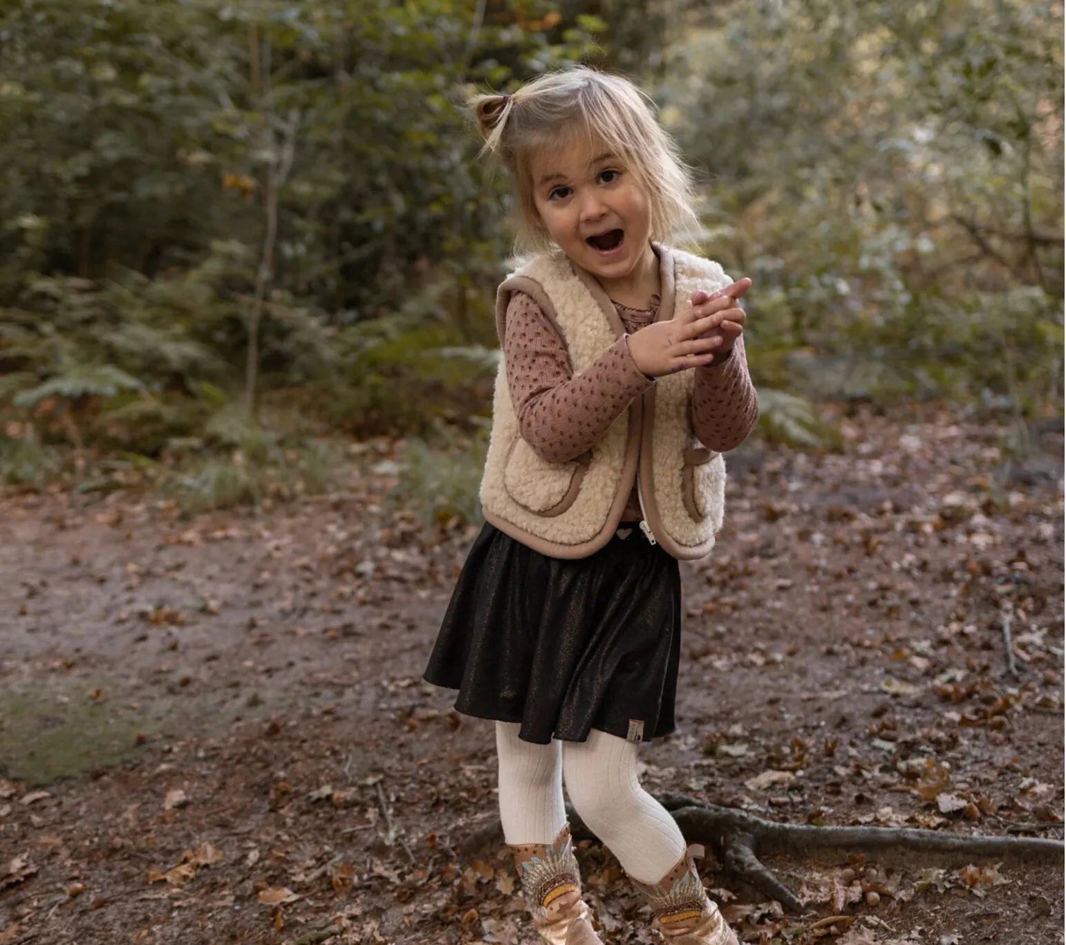 Uldvest til børn 2-4 år. - Natur Uldplaiden.dk