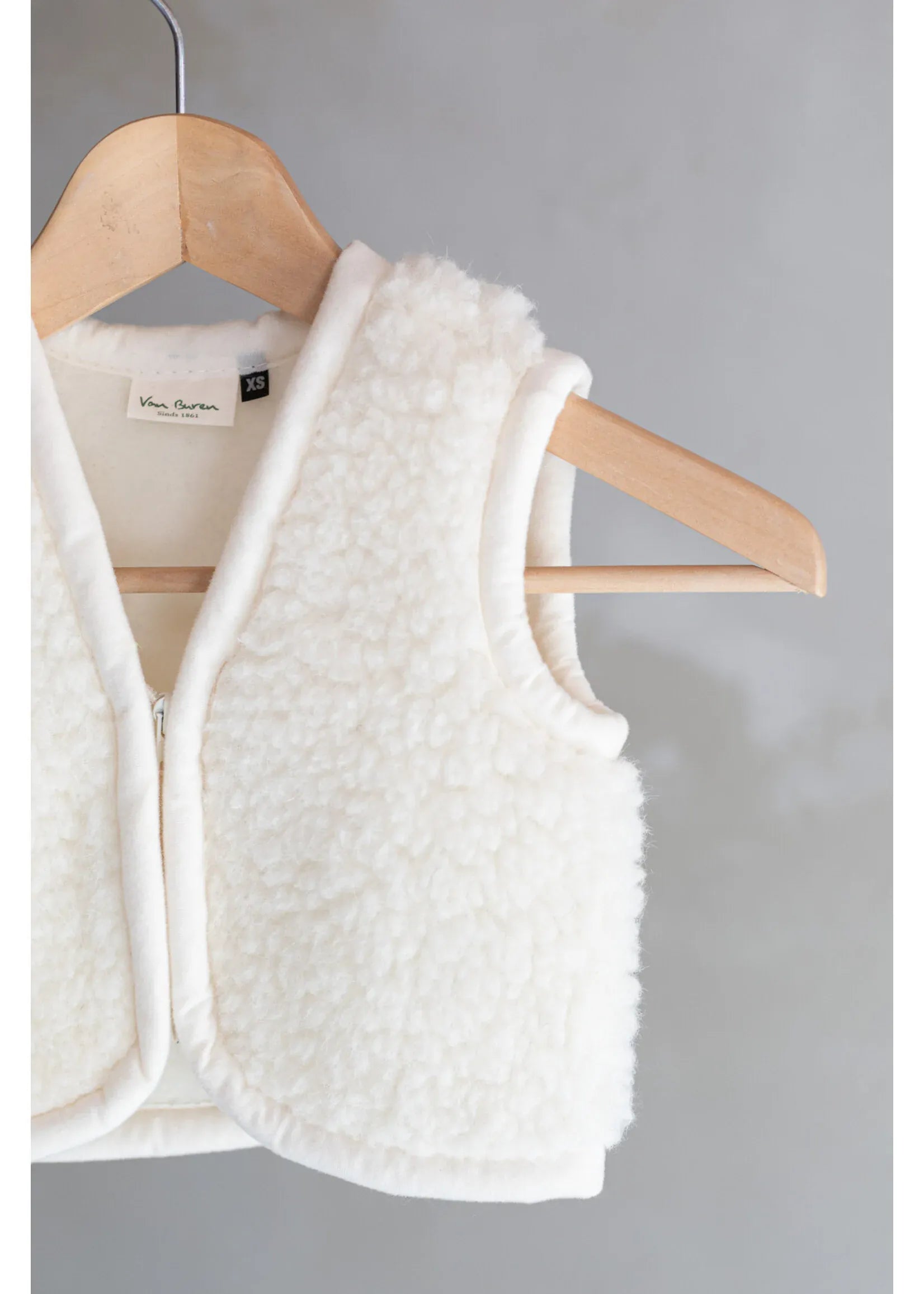 Uldvest til børn 2-4 år. - Offwhite Uldplaiden.dk