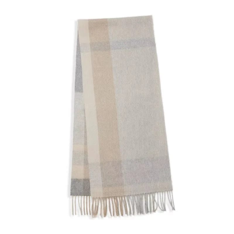 Halstørklæde i 100% Cashmere Rosa/Beige ternet 30x180 cm (kopi) Halstørklæde Uldplaiden