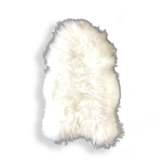 Islandsk Lammeskind - Hvid (X-Large) Lammeskind Uldplaiden