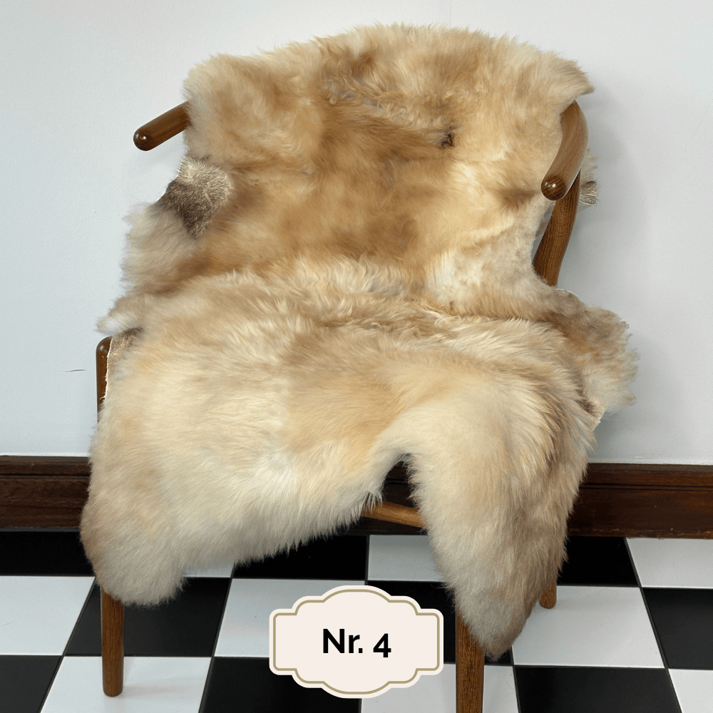 UK Luksus Lammeskind - Champagne (Large) Lammeskind Uldplaiden