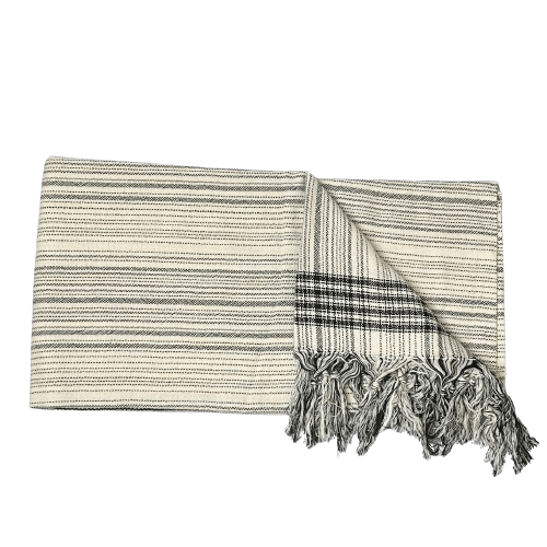 Strandtæppe i bomuld - Skagen (90x170 cm) Uldplaiden