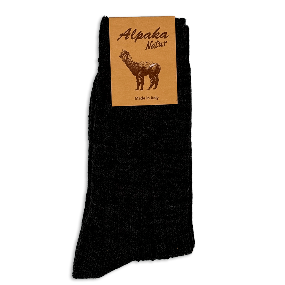 Sokker i alpaca uld - Sort (str. 35/38 - 43/46) Strømper Uldplaiden