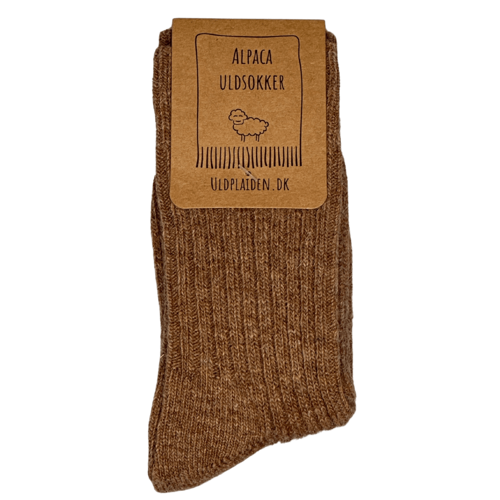 Strømper i alpaca uld - Natur (str. 36-41) Strømper Uldplaiden