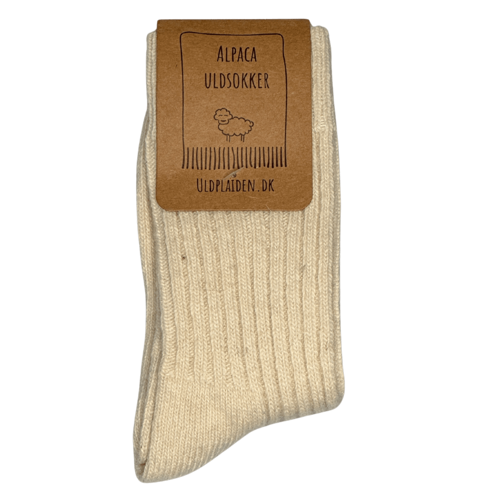 Strømper i alpaca uld - Off white (str. 36-41) Strømper Uldplaiden