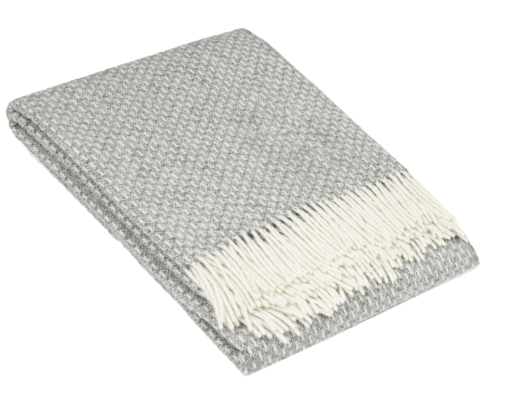Uldplaid i 100% uld -  Grå m. Mønster (140x200 cm) tæppe Uldplaiden