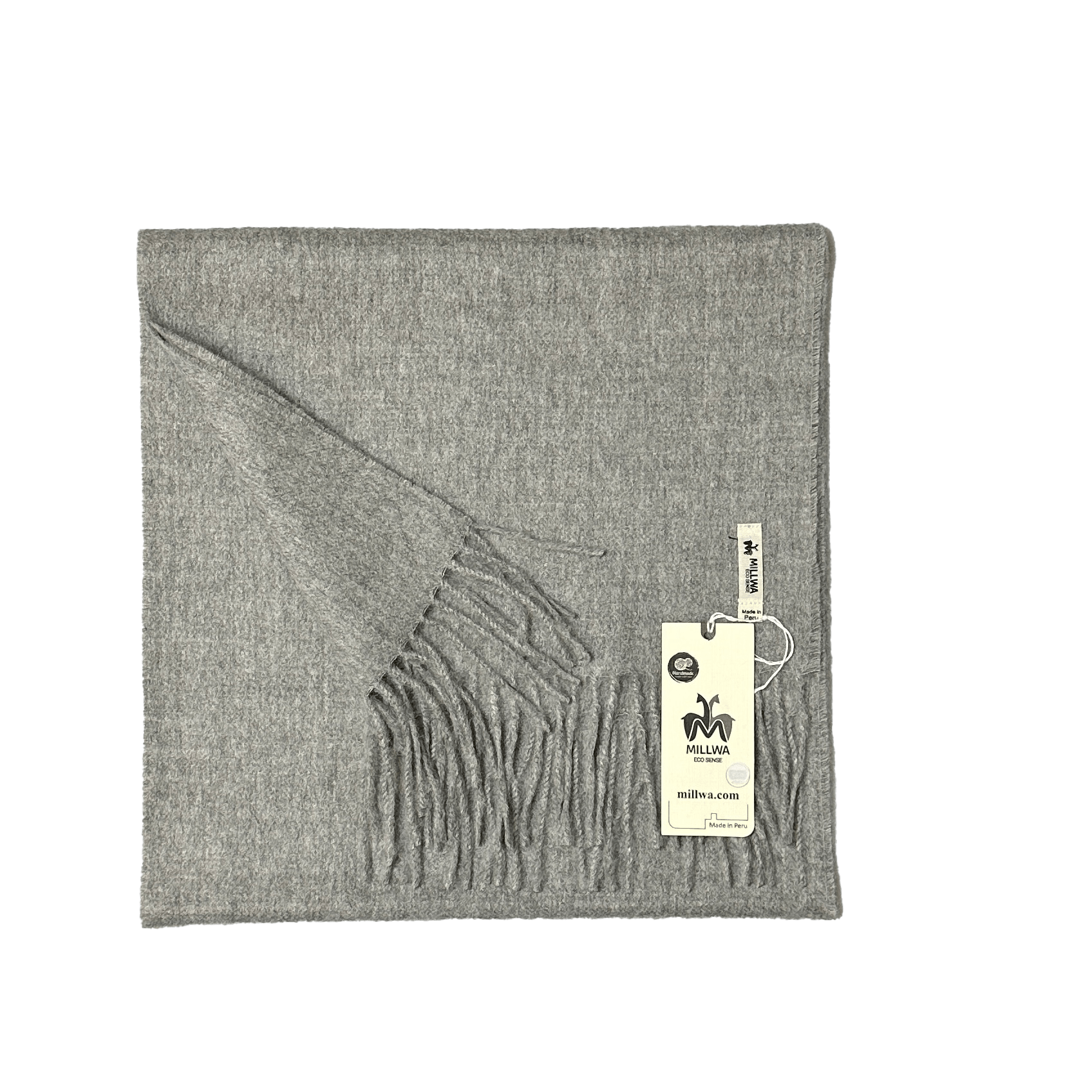 Halstørklæde i 100% baby alpaca uld - Grå (30 x 180 cm) Tørklæder og sjaler Uldplaiden