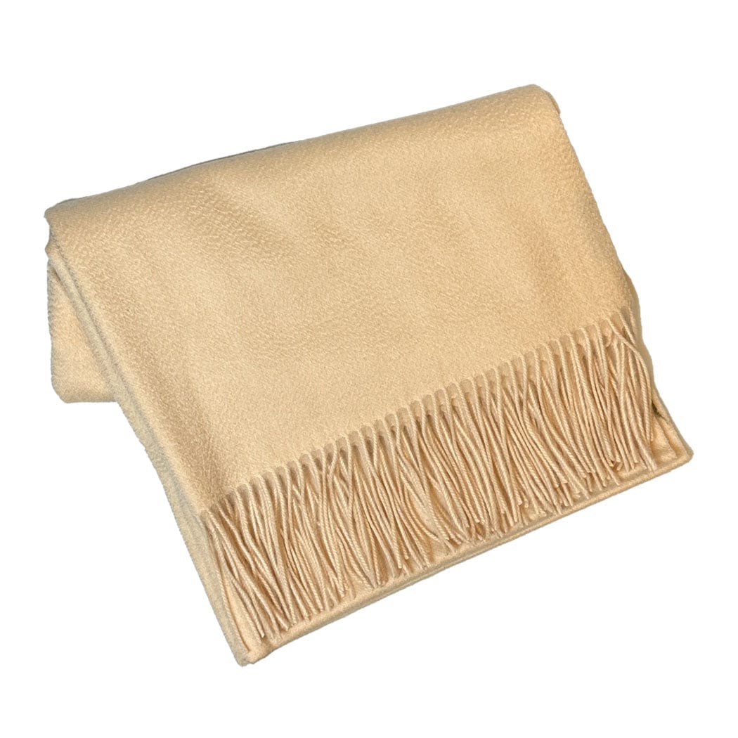 Sjal i 100% Cashmere - Creme (70x200 cm) Tørklæder og sjaler Uldplaiden
