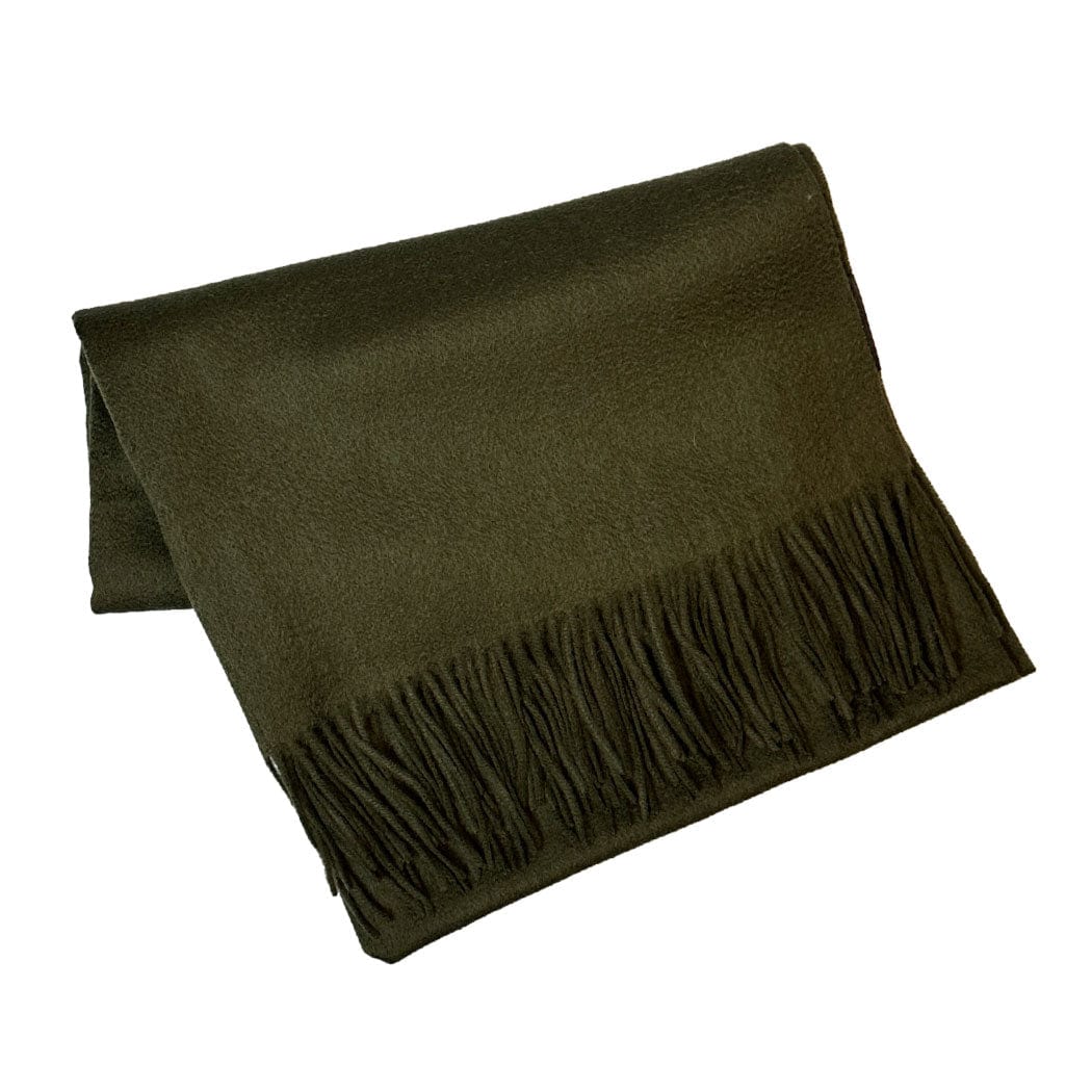 Sjal i 100% Cashmere - Mørkegrøn (70x200 cm) Tørklæder og sjaler Uldplaiden