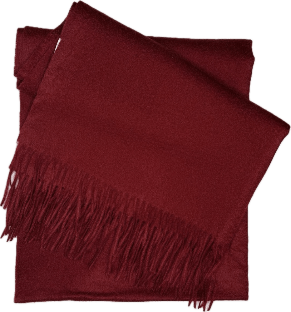 Sjal i 100% Cashmere - vinrød (70x200 cm) Tørklæder og sjaler Uldplaiden