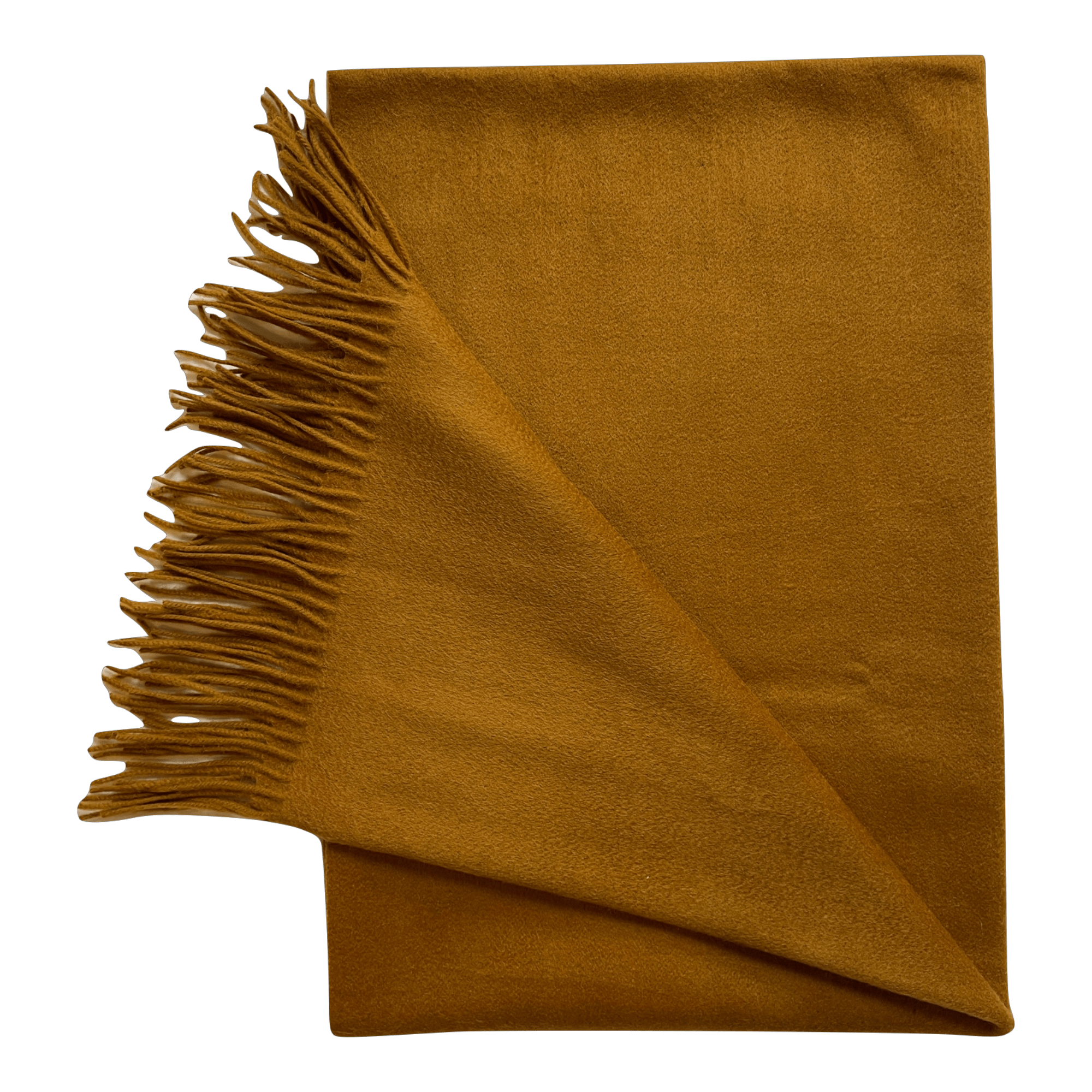 Sjal i 100% Merinould - Mørk Sennupsgul (70x200 cm) Tørklæder og sjaler Uldplaiden