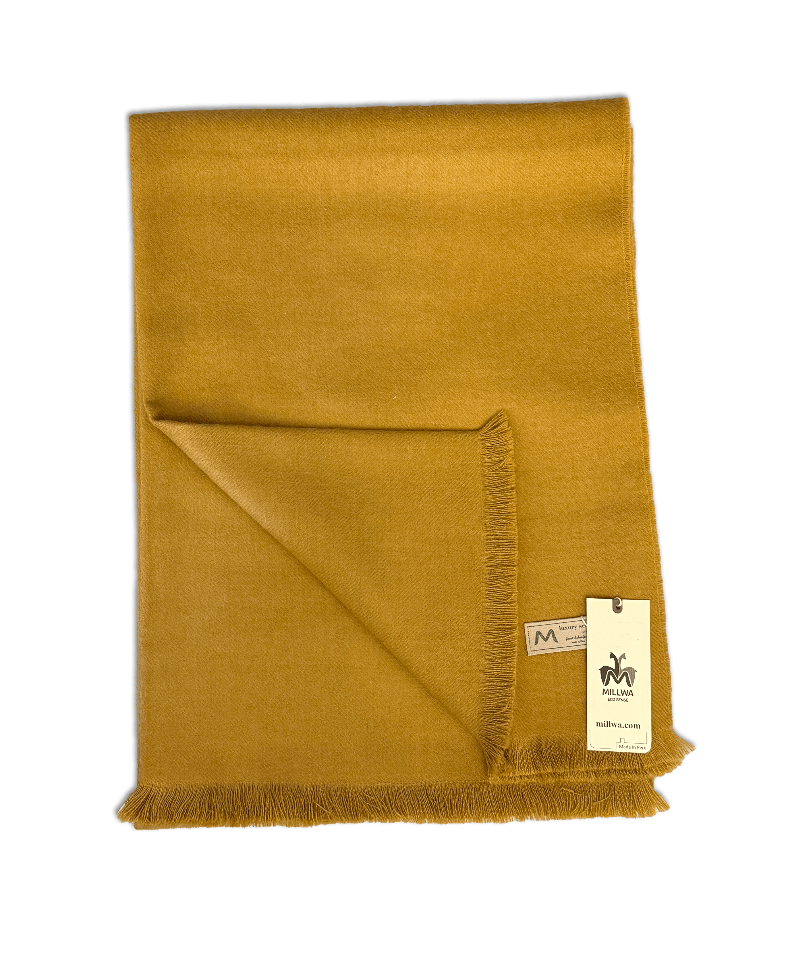 ULDPLAID I 100% BABY ALPACA ULD - MUSTARD (130x180 CM) Uldplaid Uldplaiden