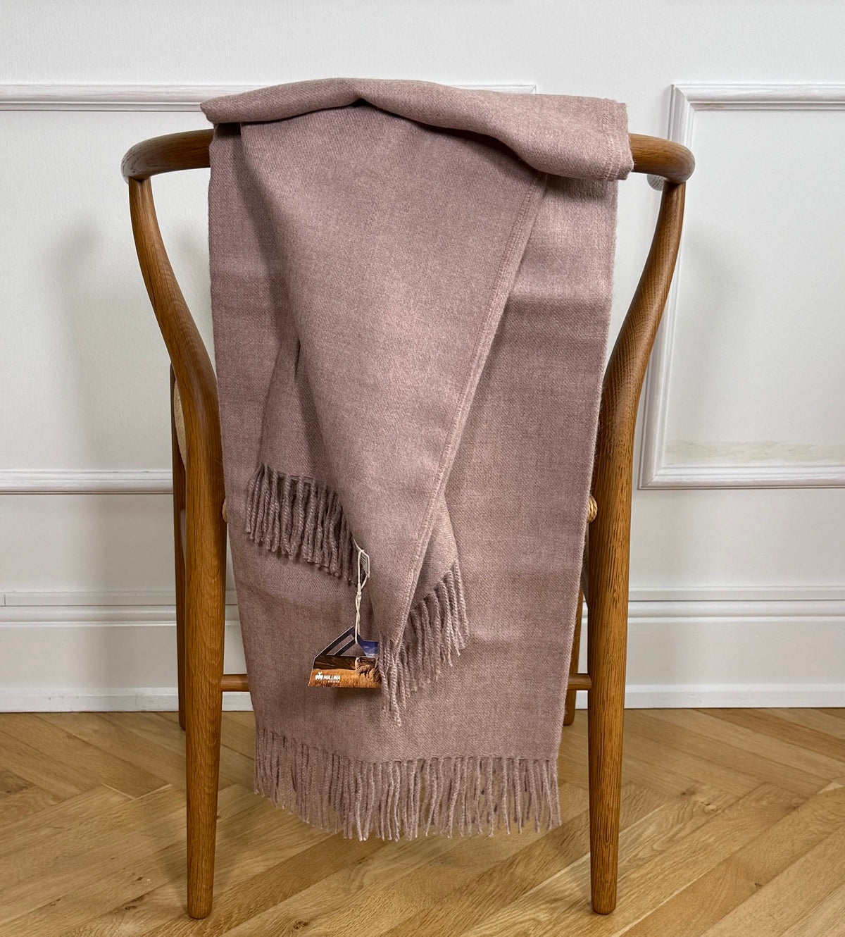 Uldplaid i 100% baby alpaca uld - Rosa Uldplaid Uldplaiden