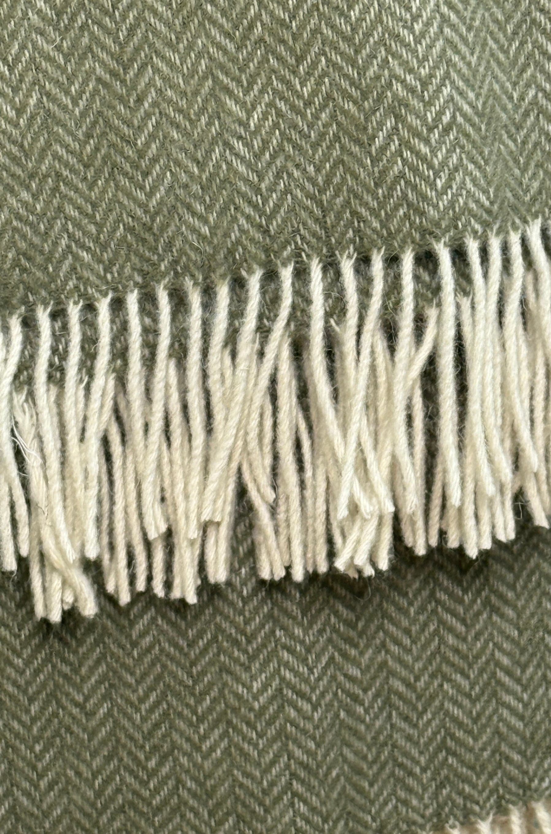 Uldplaid i 100% newzealandsk uld - Tea m. sildebensmønster Uldplaid Uldplaiden