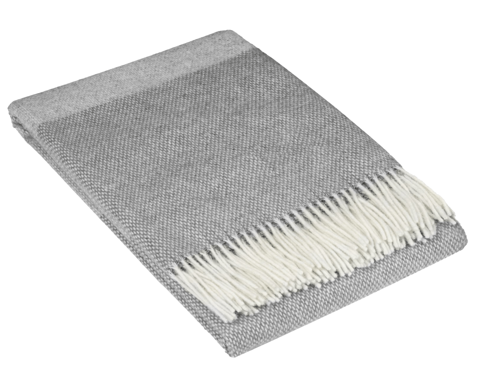 Uldplaid i 100% uld - 2-Farvet Grå/Lysegrå (140x200 cm) Uldplaid Uldplaiden