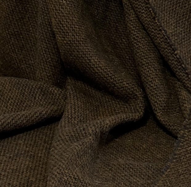 Uldplaid i 100% uld - Grålig Brun (140x200 cm) Uldplaid Uldplaiden