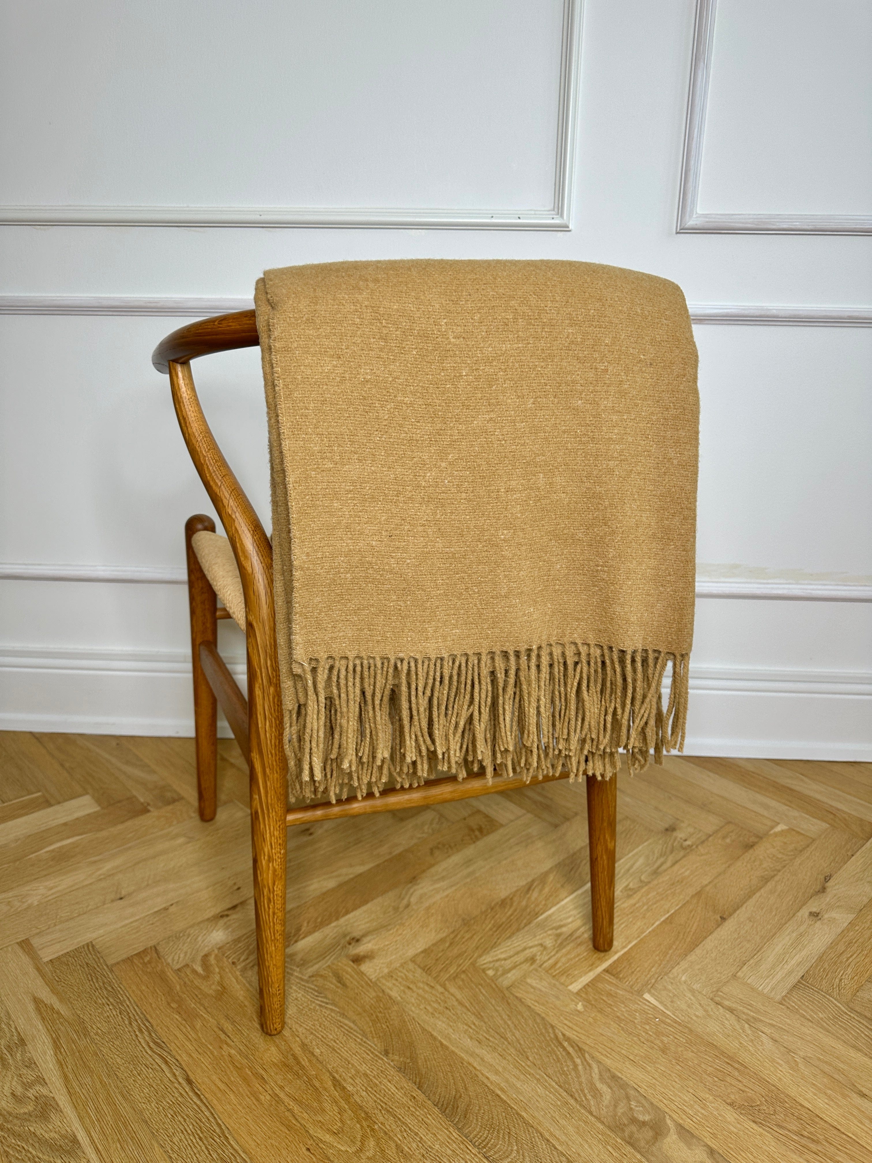 Uldplaid i Merinould - Camel (140x200 cm) Uldplaid Uldplaiden