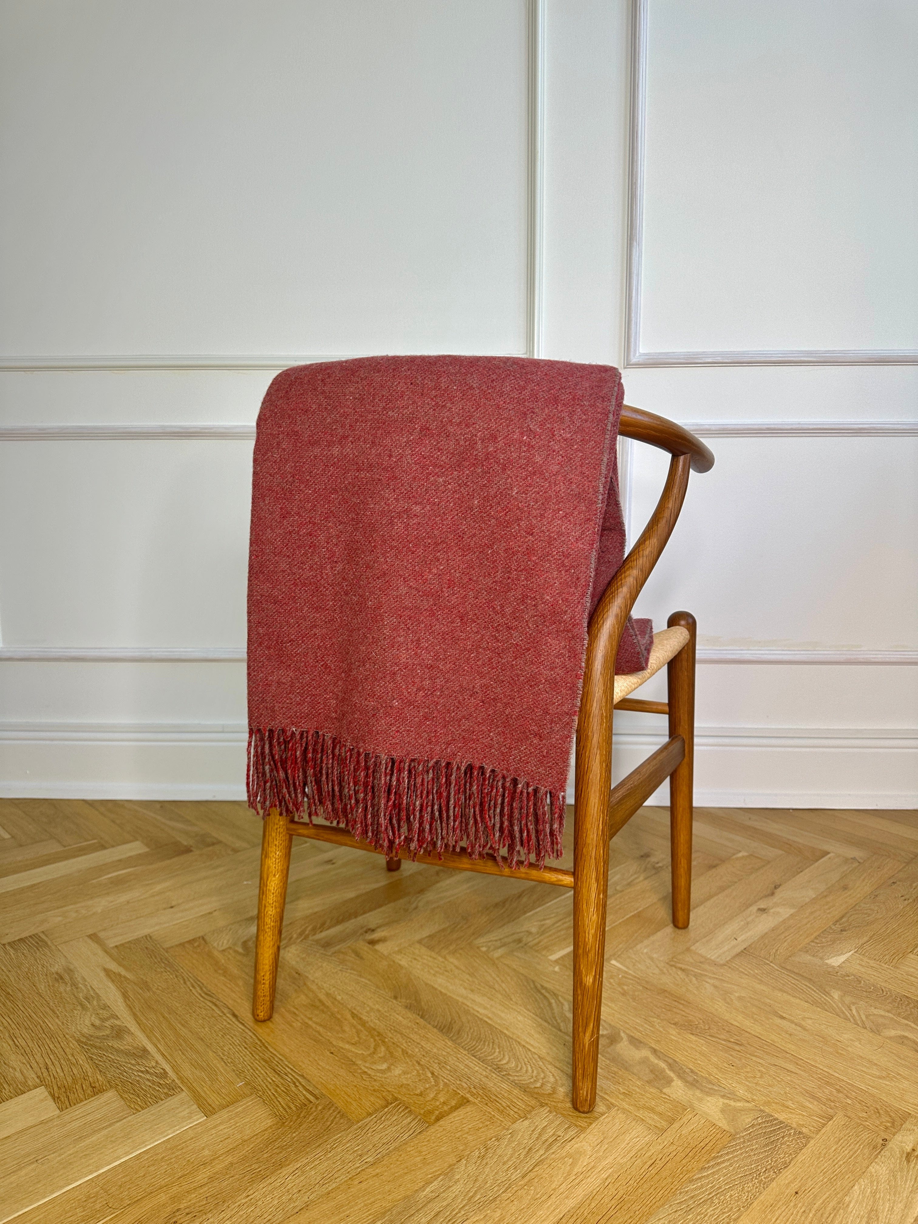 Uldplaid i Merinould - Terracotta (140x200 cm) Uldplaid Uldplaiden