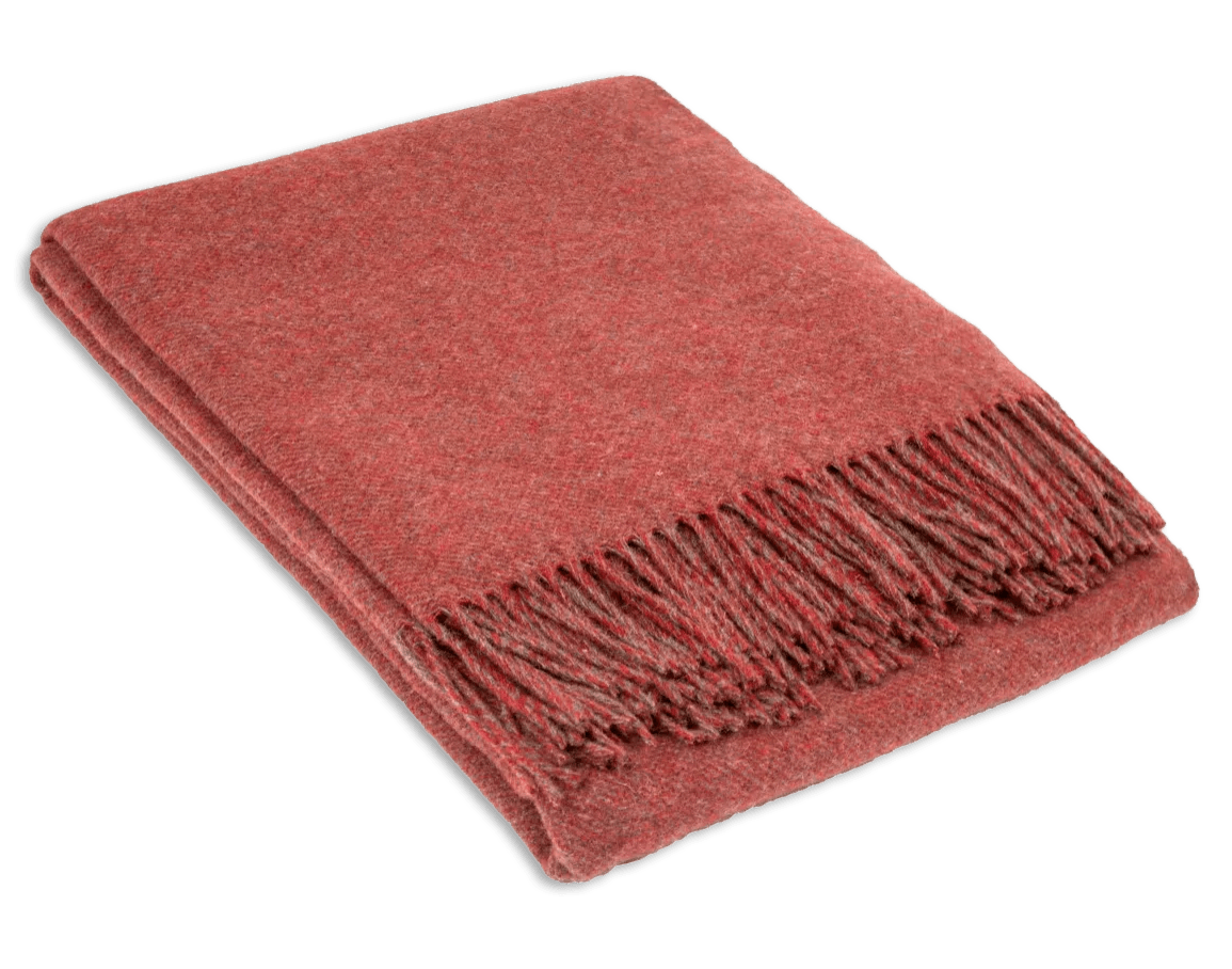 Uldplaid i Merinould - Terracotta (140x200 cm) Uldplaid Uldplaiden